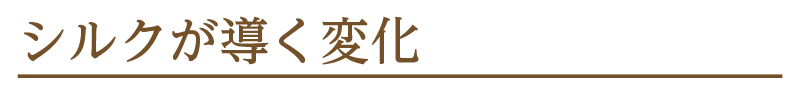 シルクが導く変化